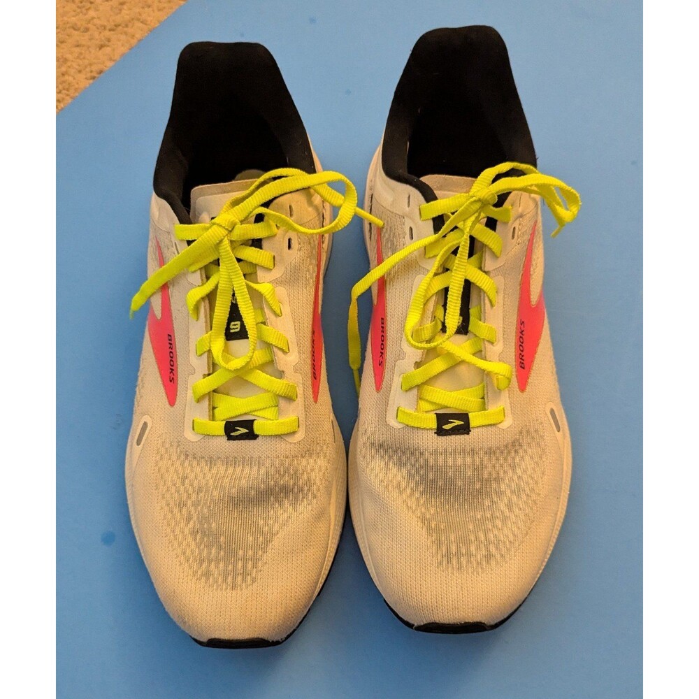 Brooks Launch GTS women's running shoes 9 white, pink and yellow - Picture 2 of 4